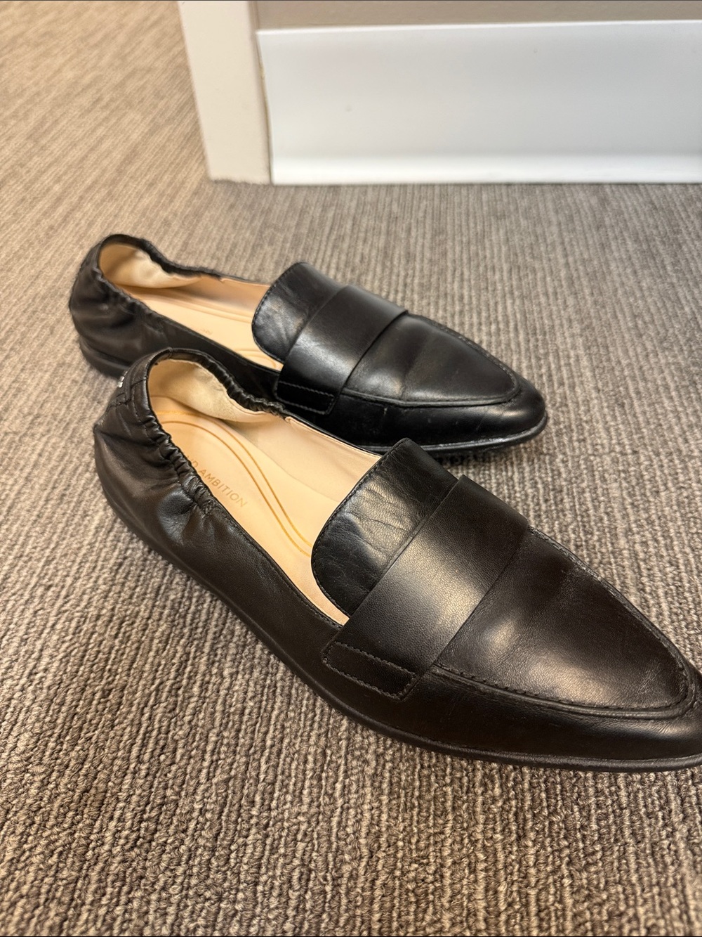 Cole Haan Black Pointed Toe Loafers - Size 7 - Picture 7 of 10